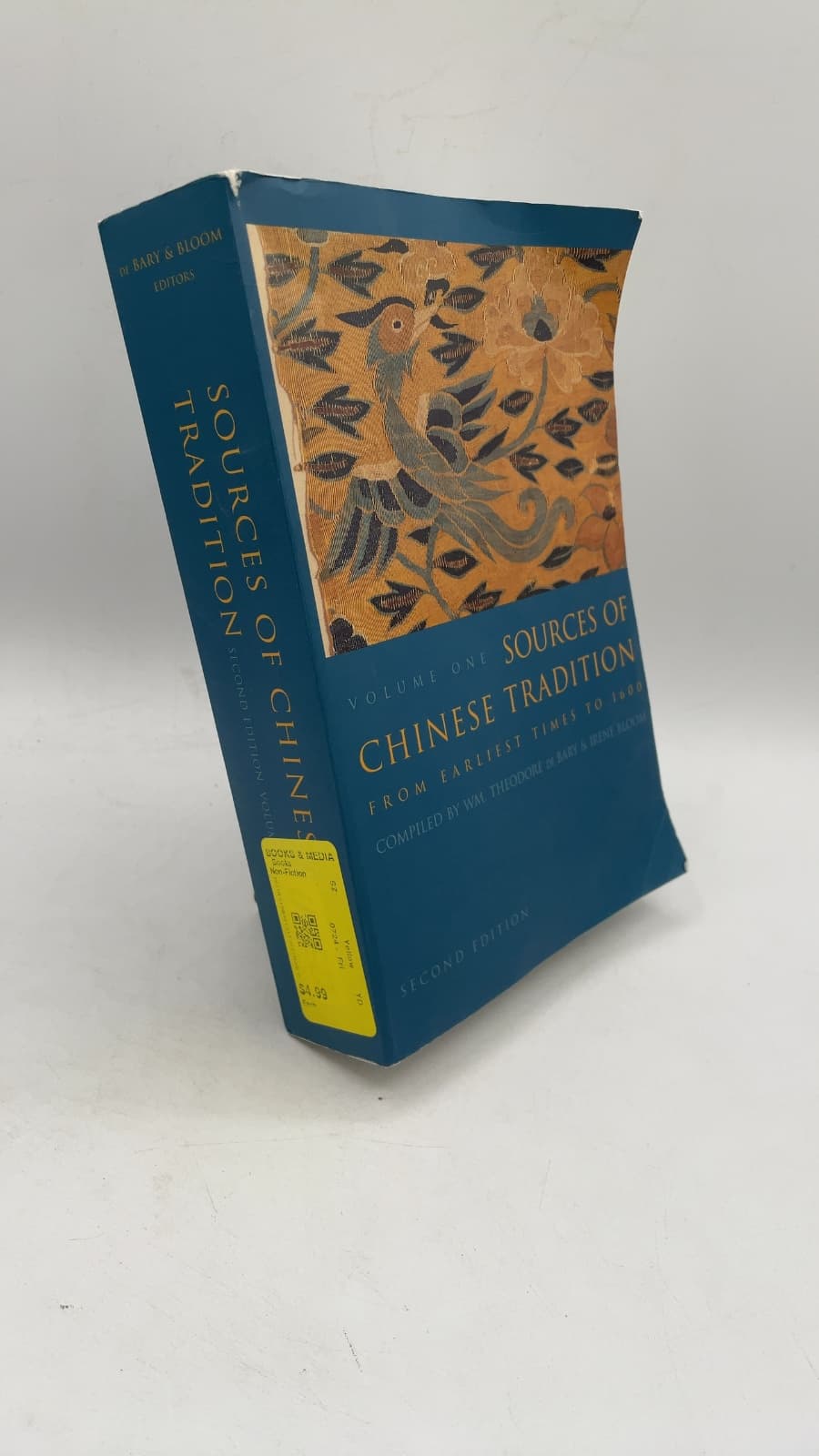 Sources of Chinese Tradition, Second Edition, Volume I: From Earliest Times to 1600 by Compiled by Wm. Theodore de Bary and Irene Bloom - front cover