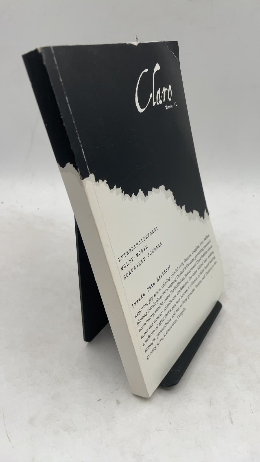 Claro: An Interdisciplinary Multi-Modal Scholarly Journal, Volume VI - front cover