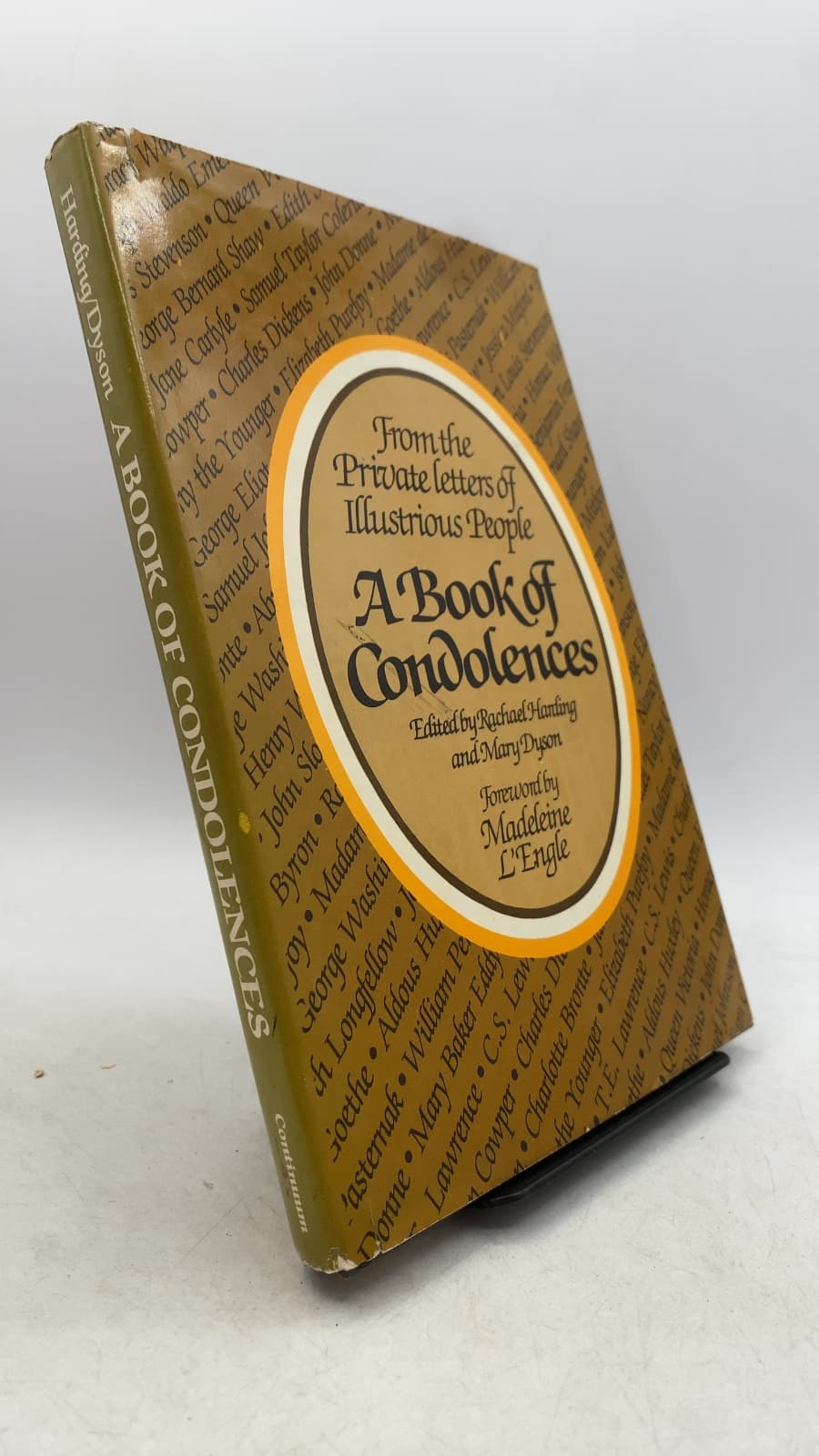 A Book of Condolences: From the Private Letters of Illustrious People by Edited by Rachel Harding and Mary Dyson - front cover