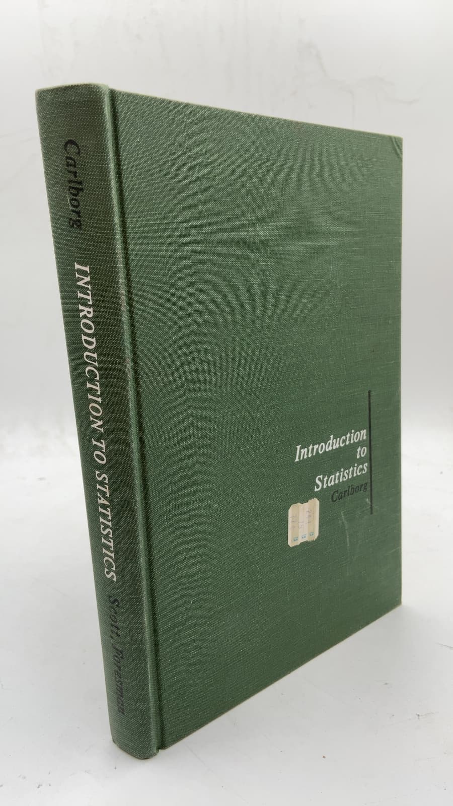 Introduction to Statistics by Frank W. Carlborg - front cover