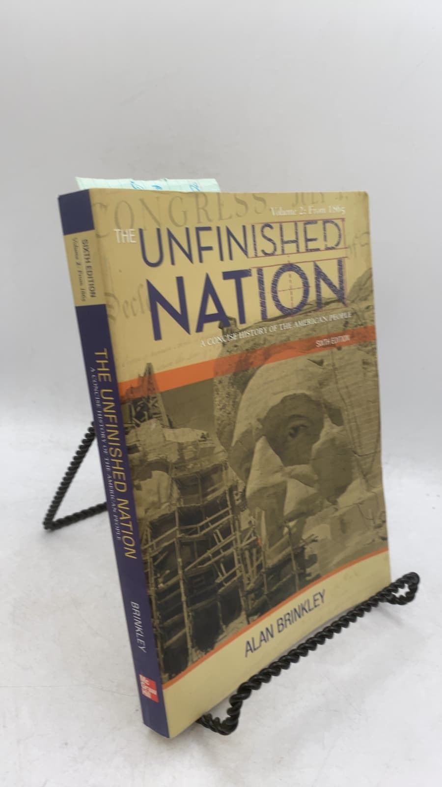 The Unfinished Nation: A Concise History of the American People Volume 2: From 1865 by Alan Brinkley - front cover