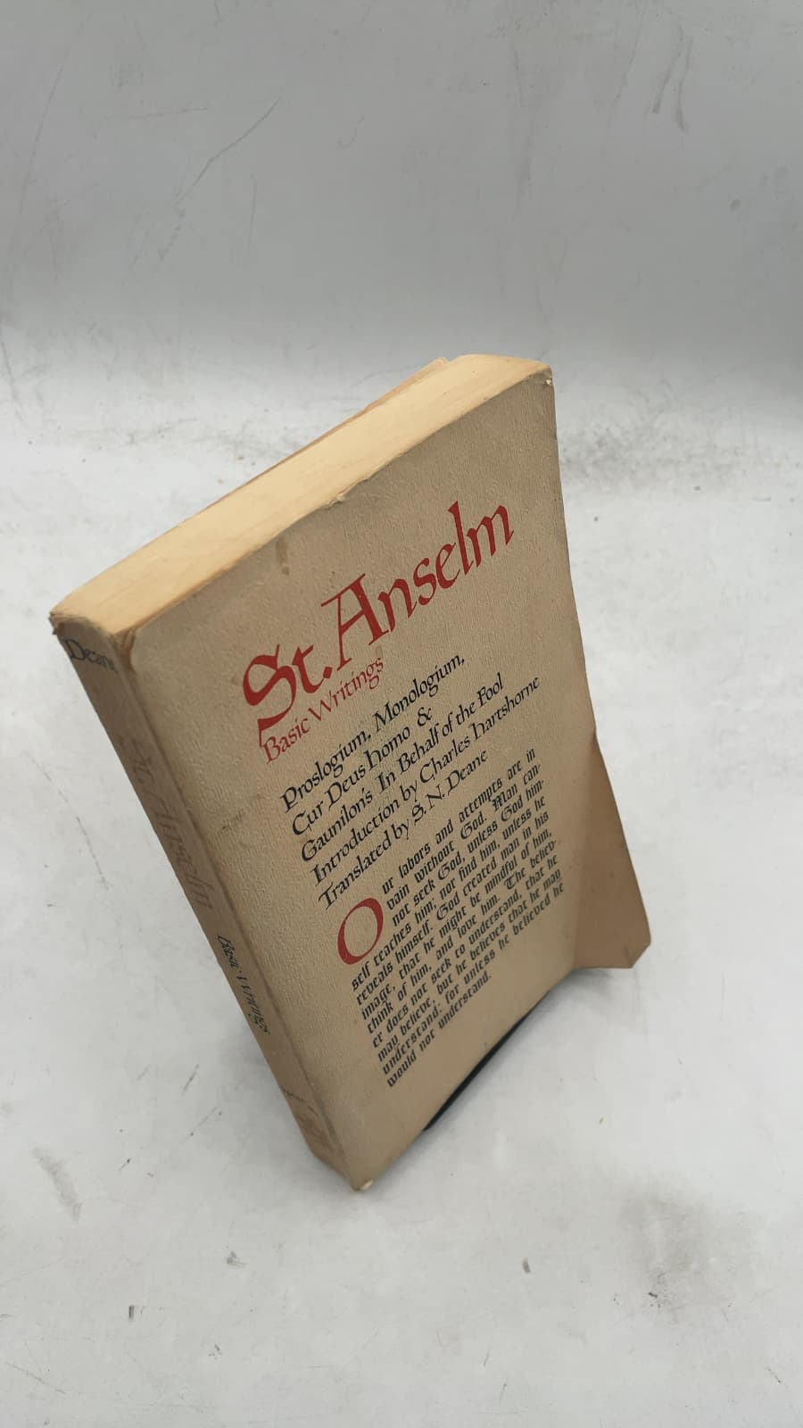 Saint Anselm: Basic Writings