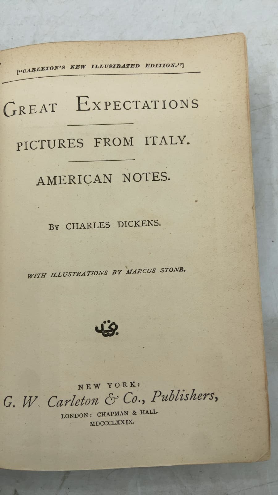 Great Expectations Pictures from Italy American Notes by Charles Dickens - title page
