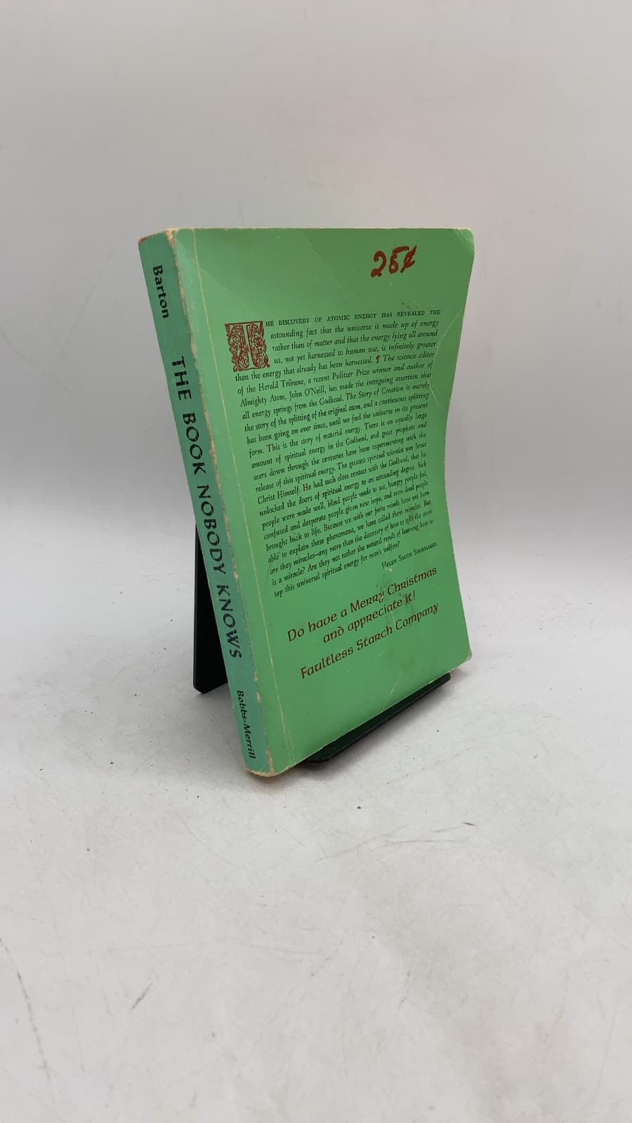 THE Book Nobody Knows by Bruce Barton - front cover