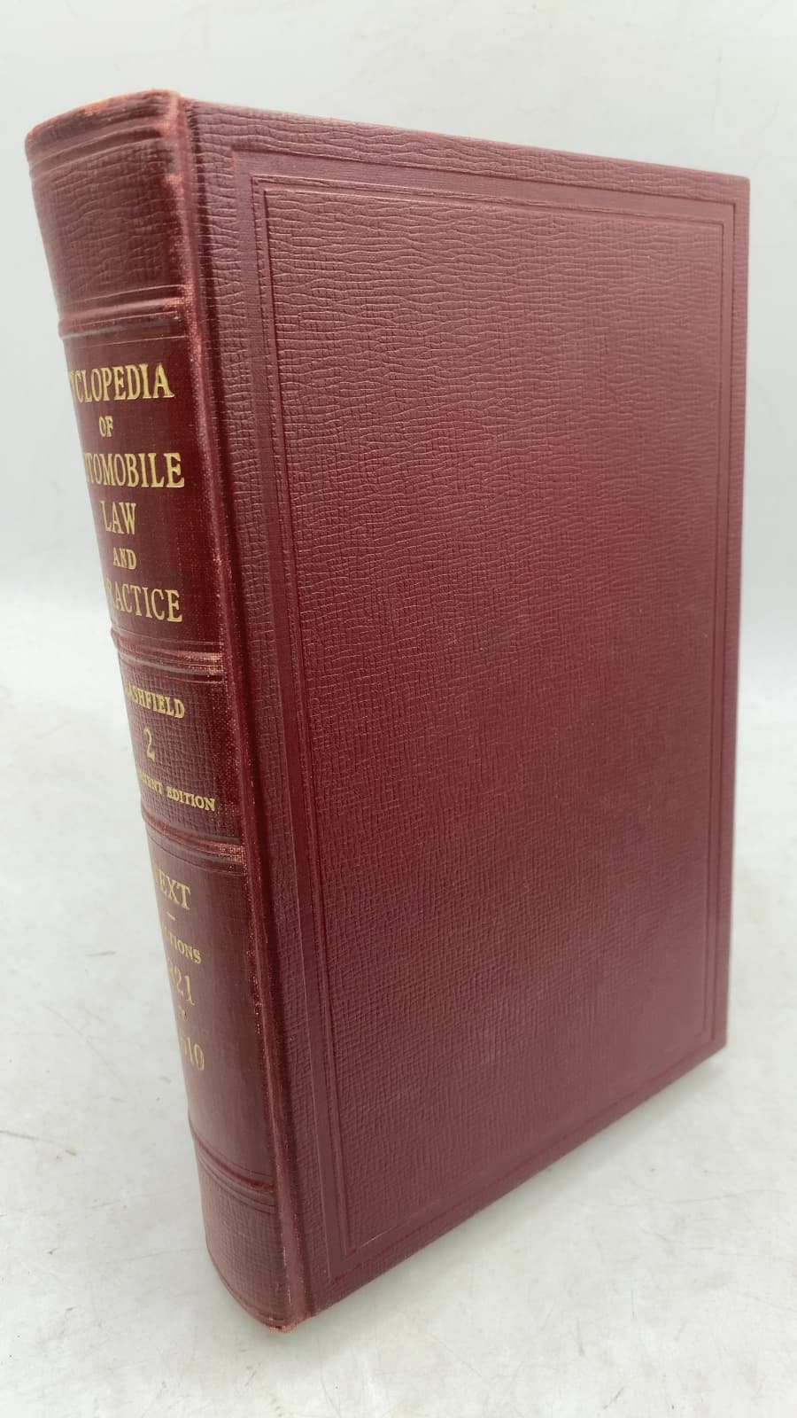 Blashfield's Cyclopedia of Automobile Law and Practice, Volume 2 by De Witt C. Blashfield - front cover