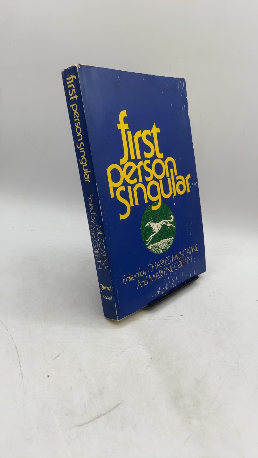 first person singular by Edited by Charles Muscatine and Marlene Griffith - front cover