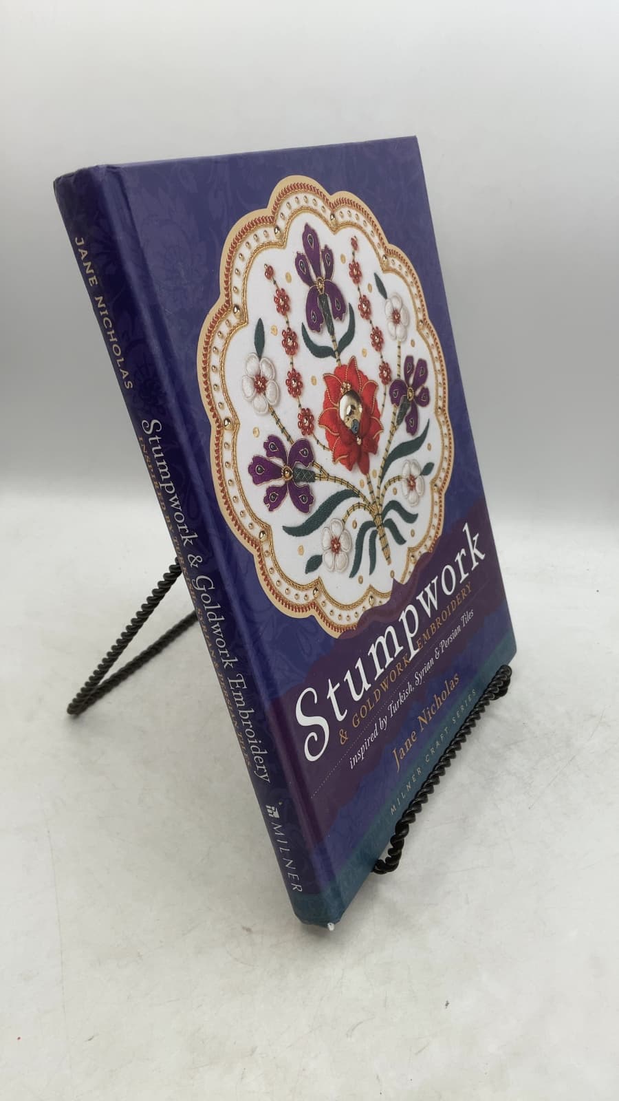 Stumpwork & Goldwork Embroidery: Inspired by Turkish, Syrian & Persian Tiles by Jane Nicholas - front cover