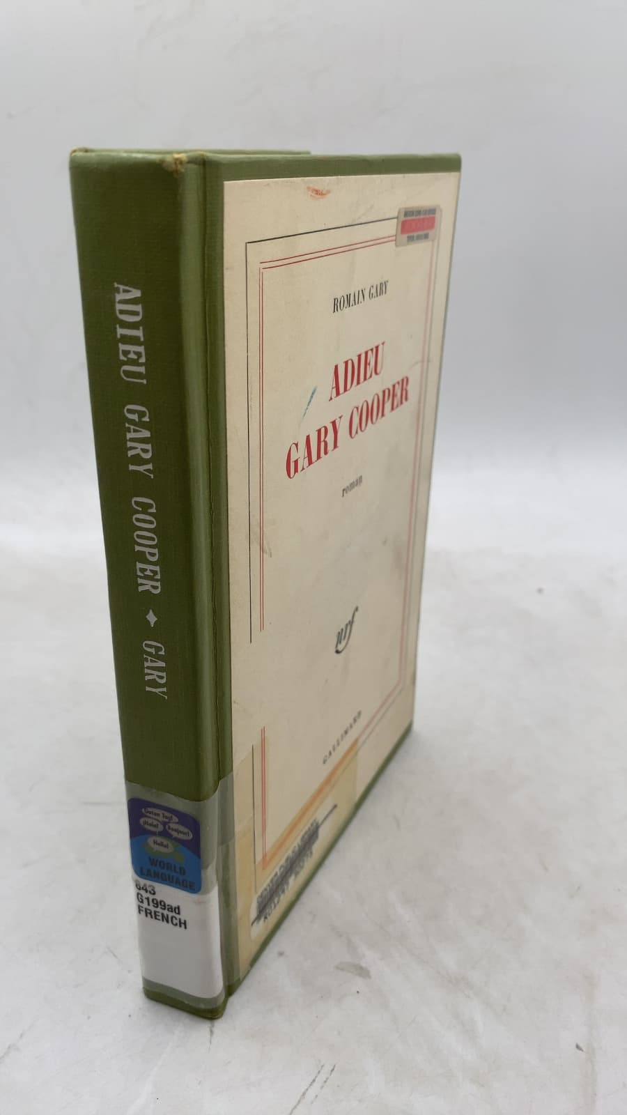 Adieu Gary Cooper by Romain Gary - front cover