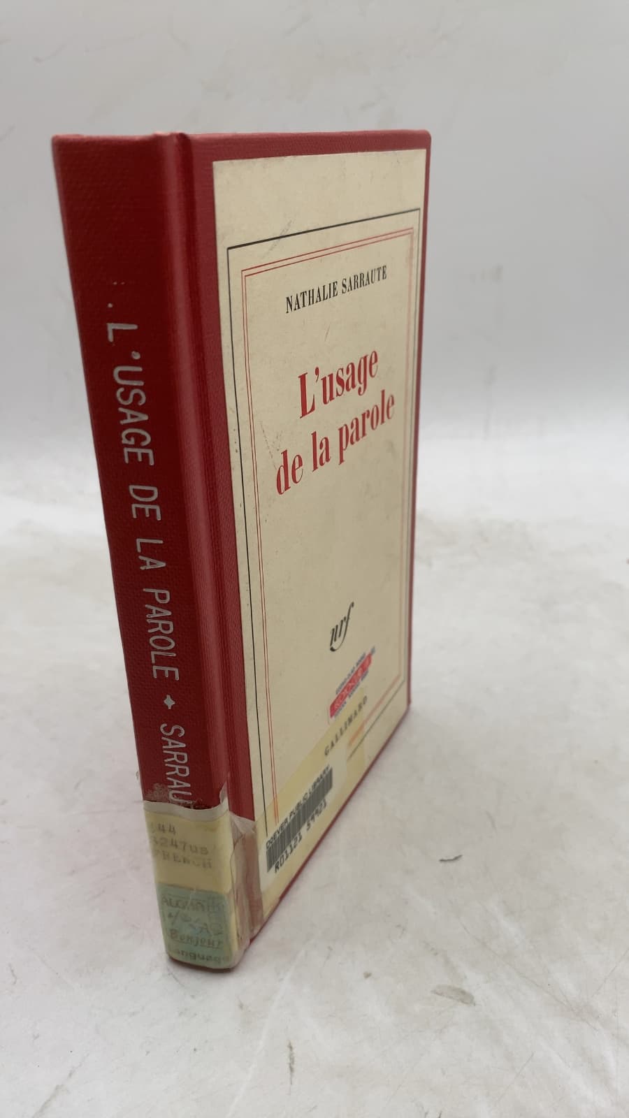 L'usage de la parole by Nathalie Sarraute - front cover