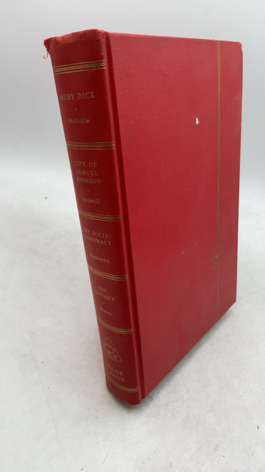 Moby Dick, Life OF Samuel Johnson, THE Social Contract, THE Odyssey by Herman Melville; James Boswell; Jean Jacques Rousseau; Homer - front cover