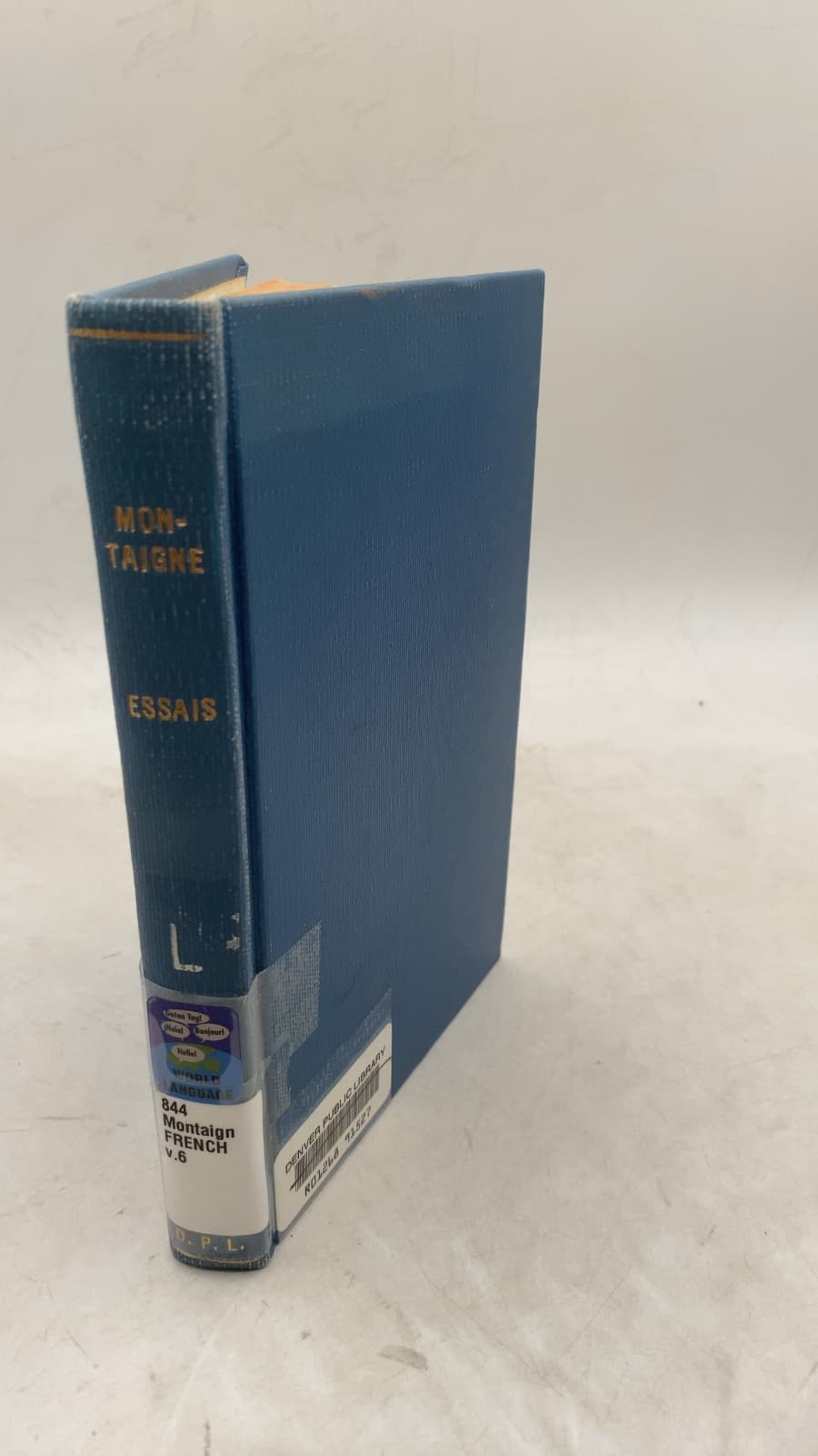Essais Livre Troisieme by Michel DE Montaigne - front cover