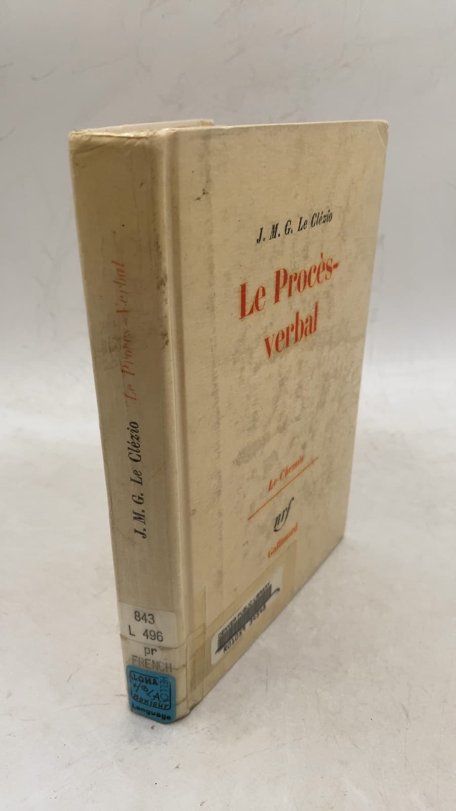 Le Procès-verbal by J. M. G. Le Clézio - front cover