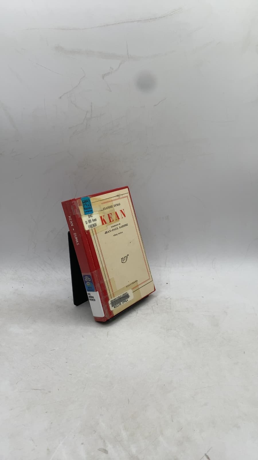 Kean by Alexandre Dumas, adaptation by Jean-Paul Sartre - front cover