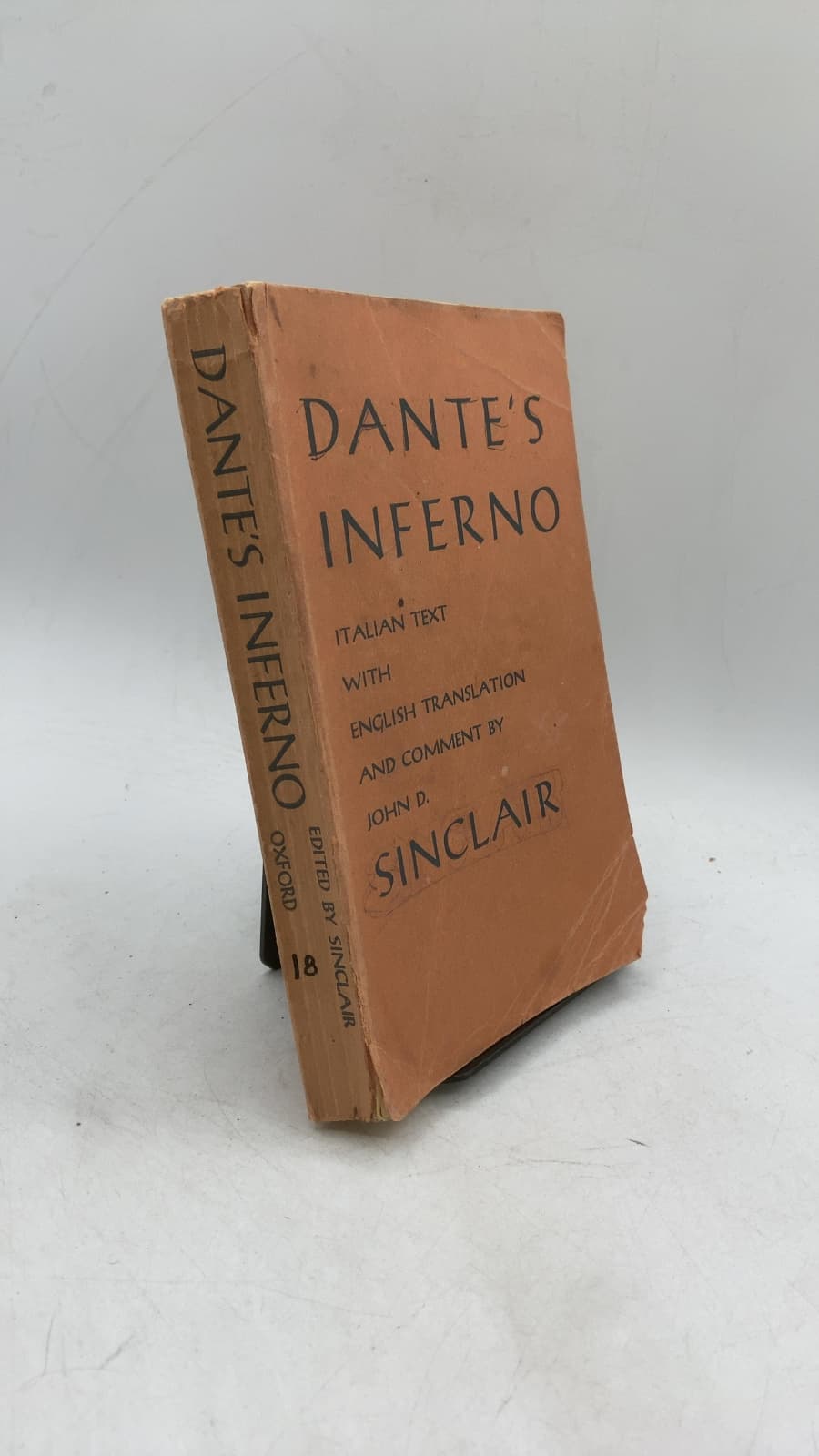 The Divine Comedy of Dante Alighieri: I Inferno by Dante Alighieri (with translation and comment by John D. Sinclair) - front cover