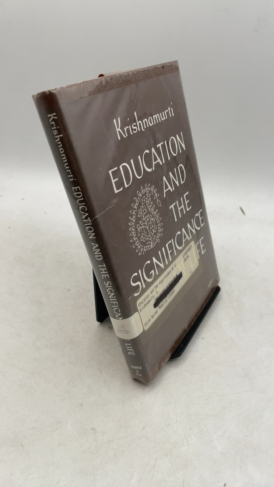 Education and the Significance of Life by J. Krishnamurti - front cover