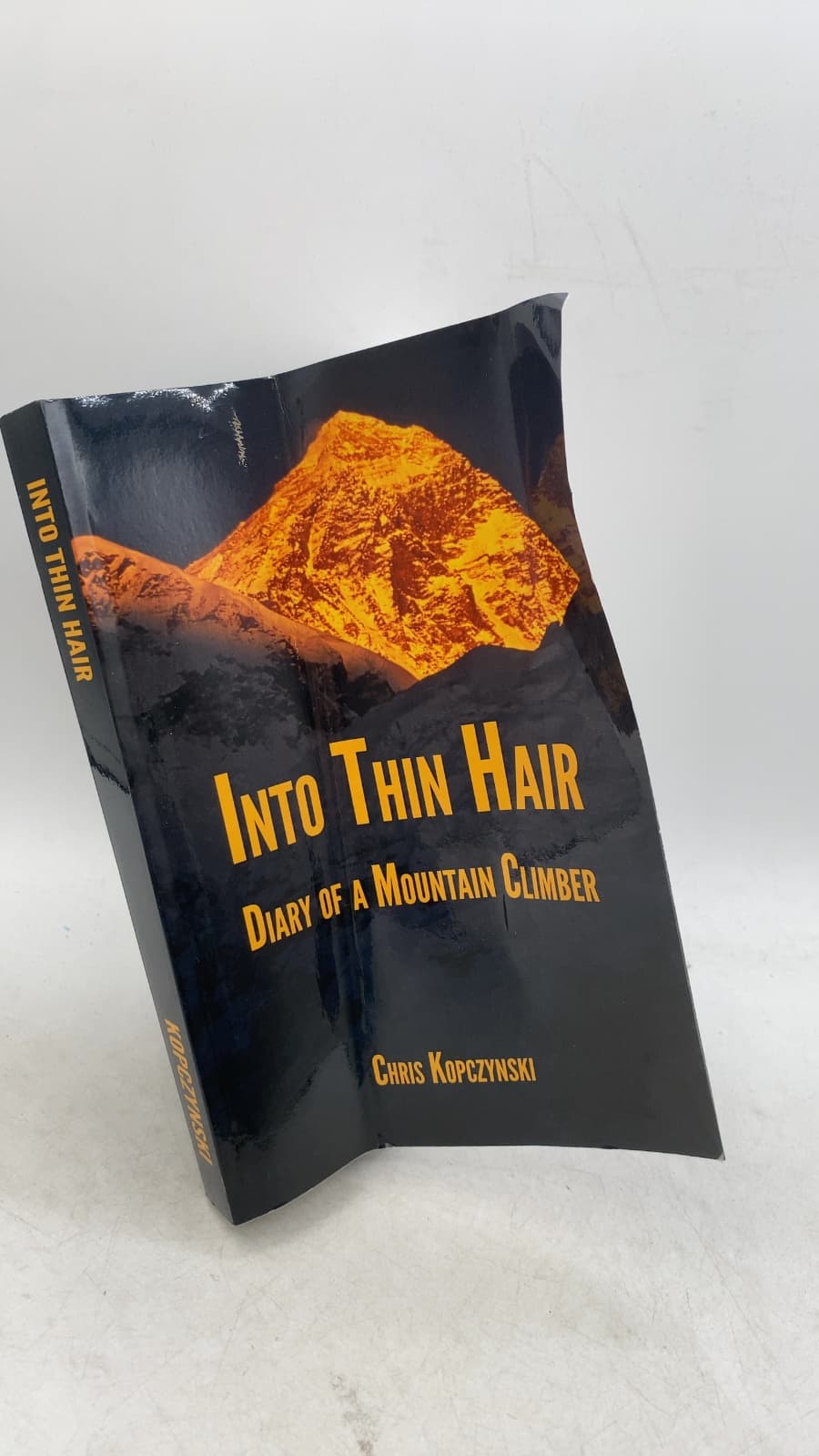 Into Thin Hair: Diary of a Mountain Climber by Chris Kopczynski - front cover