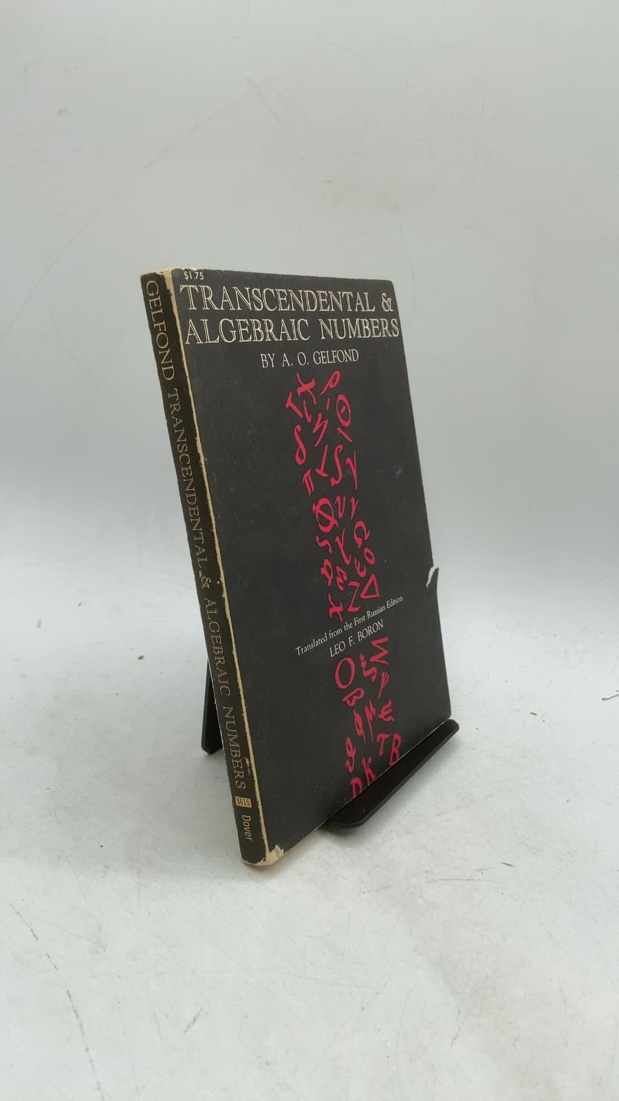 Transcendental and Algebraic Numbers by A. O. Gelfond - front cover