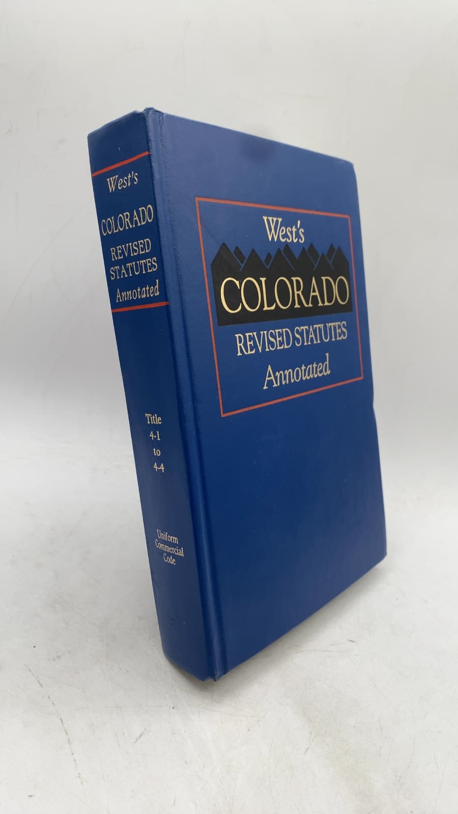 West's Colorado Revised Statutes Annotated: Title 4 Uniform Commercial Code 4-1 to 4-4 - front cover