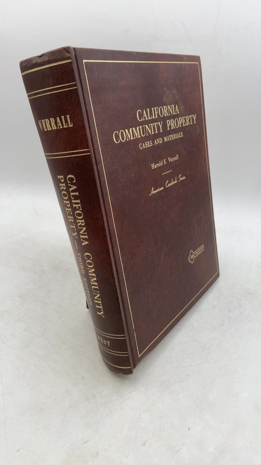 Cases and Materials on California Community Property by Harold E. Verrall - front cover