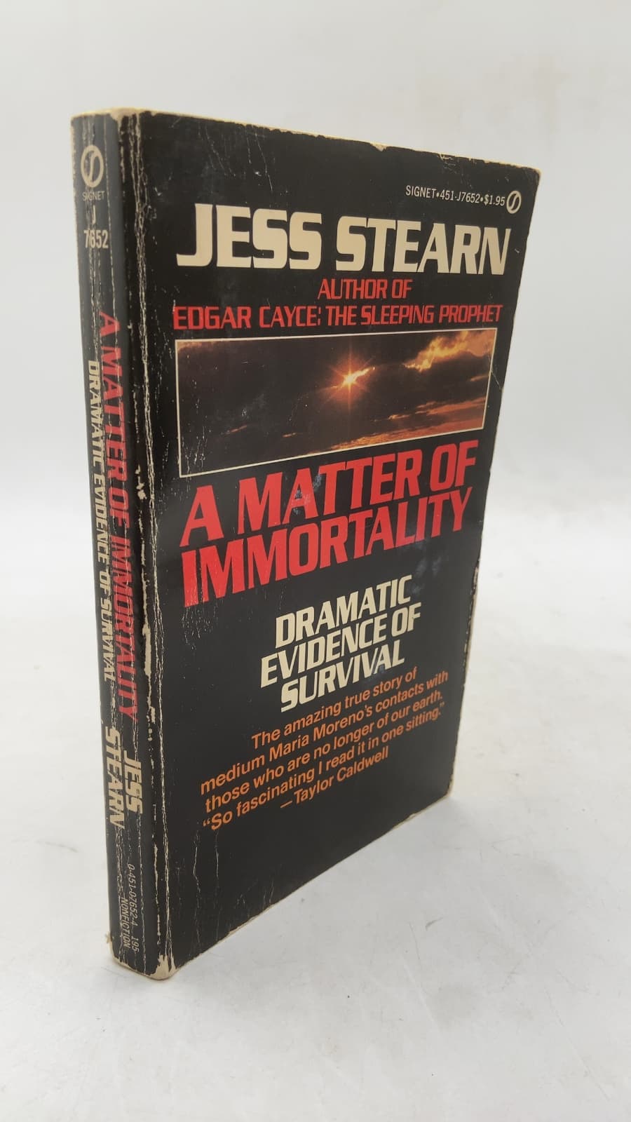 A Matter of Immortality: Dramatic Evidence of Survival by Jess Stearn - front cover