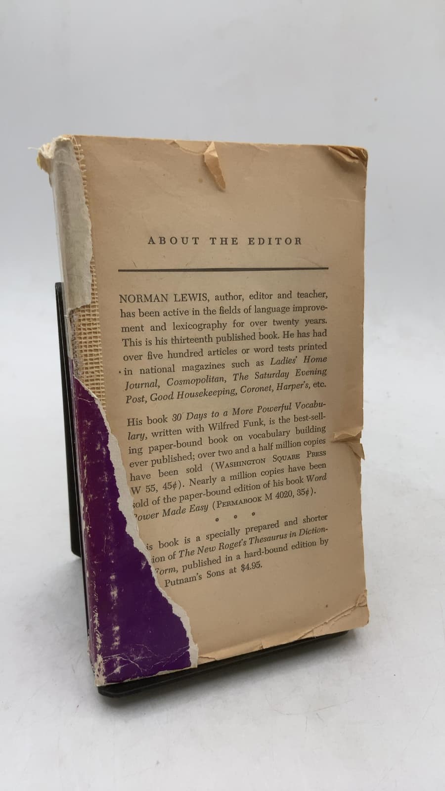 The New Pocket Roget's Thesaurus in Dictionary Form by Norman Lewis - front cover