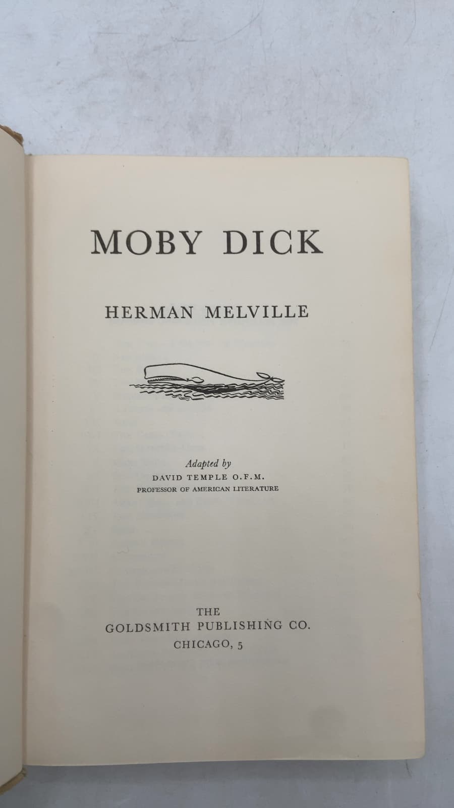 Moby Dick by Herman Melville - title page