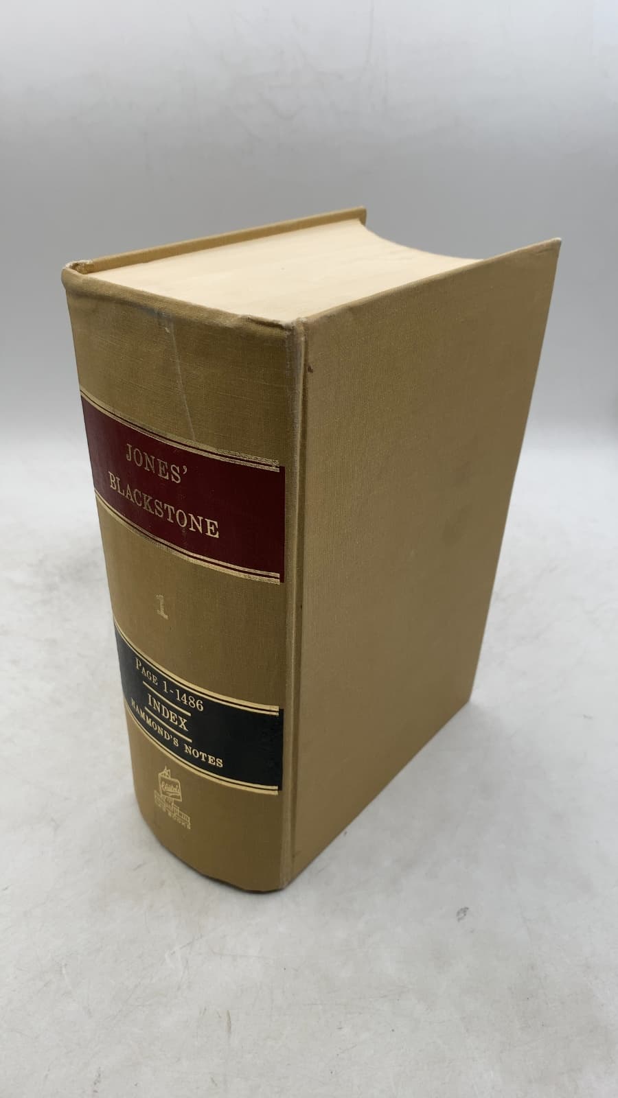 Commentaries on the Laws of England, Volume I by Sir William Blackstone, KT.; Edited by William Carey Jones - front cover