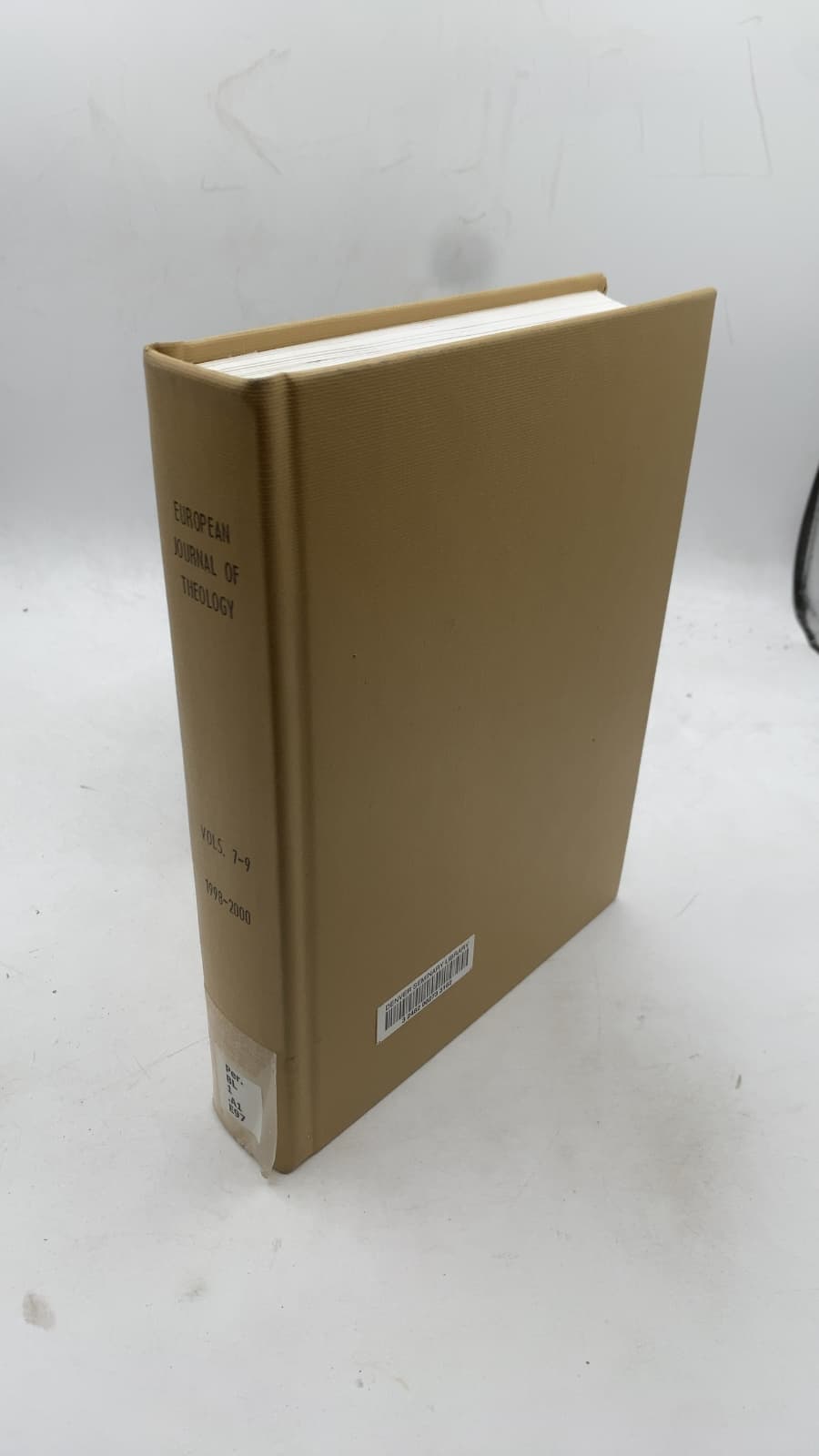 European Journal of Theology, Vols. 7-9, 1998-2000 by J. Gordon McConville (General Editor) - front cover