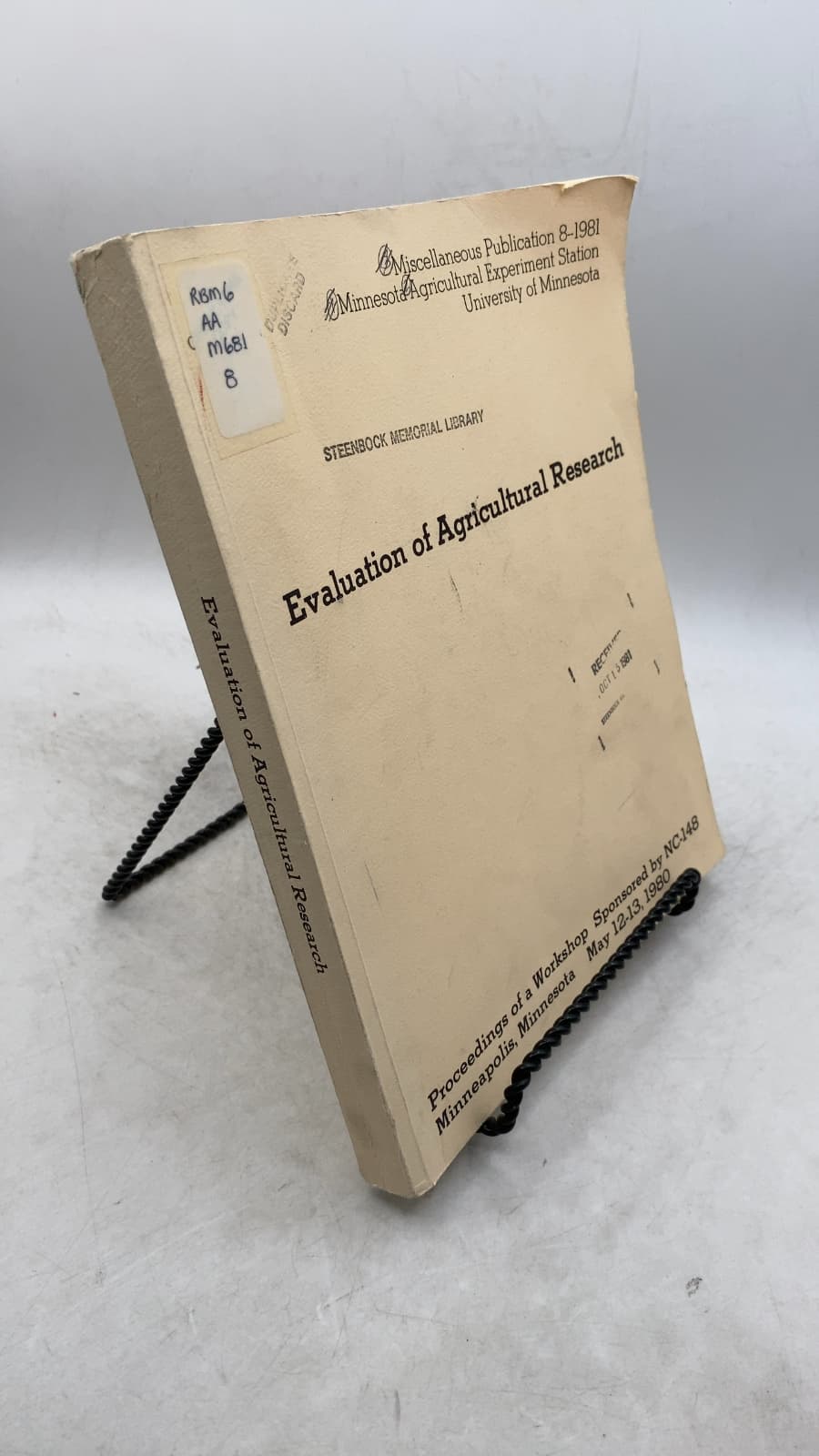Evaluation of Agricultural Research by Walter L. Fishel, Molly Frantz, Raymond J. Miller, et al. - front cover
